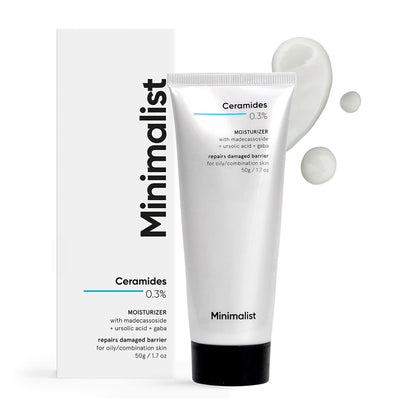 Minimalist 0.3% Ceramide Face Moisturizer For Barrier Repair & Deep Moisturization | Daily Repairing Face Moisturizing Cream | For Oily - Combination Skin | 50g