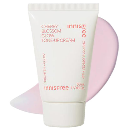 Innisfree Jeju Cherry Blossom Tone Up Tinted Cream 50ml with Niacinamide | Korean Beauty Cream for Dewy & Glowy Finish | Brightening, Moisturizing, Radiant Skin, Hydrating, Korean Skincare