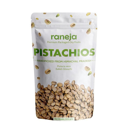 Raneja 100% Natural Premium Roasted & Salted Pistachios 300g | Pista Rich In Protein, Phosphorus, & Dietary Fibre, Nuts & Dry Fruits, Shelled Nuts, Crunchy & Delicious Healthy Snack