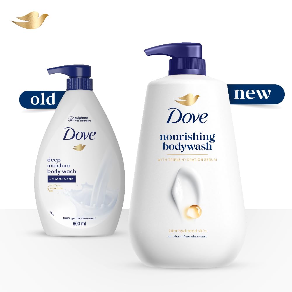 Dove Nourishing Bodywash with Triple Hydration Serum, 825ml