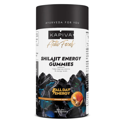 Kapiva Himalayan Shilajit/Shilajeet Gummies | 225mg Shilajit/Gummy | Ginger Honey Flavour | NABL-Certified Gummy | Boosts Energy Levels, Endurance & Stamina | No Added Sugar | Gelatin Free