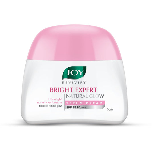Joy Brightening Face Cream with SPF 25 PA+++ & Niacinamide - Ultra Light & Non Sticky | Summer Face Cream For Natural Glowing Skin & Sun Protection 50ml