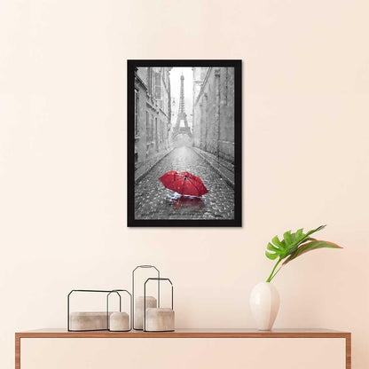 Eiffel Tower Tower Wall Decor Paintings with Frame for Home Decoration - Painting for Living Room - Framed Painting for Wall Decoration, 12.0 X 18.0 inches, Set Of 1