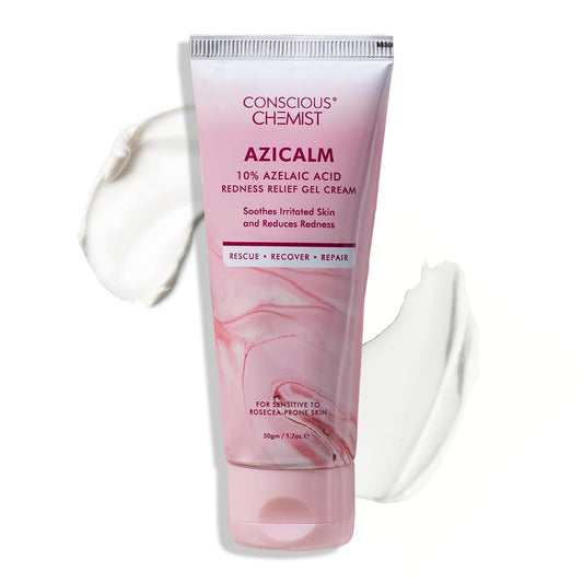 Conscious Chemist® 10% Azelaic Acid Cream | 50g | Face Cream for Men & Women, Moisturizer for Acne Prone Skin, Redness Relief, Soothe Irritation & Inflammation, All Skin Types - Azicalm