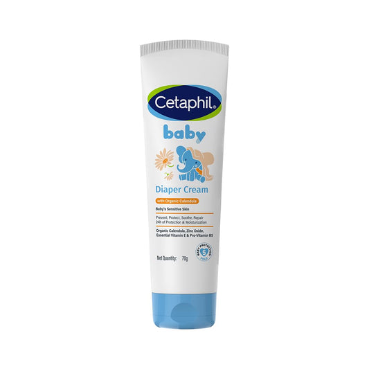 Cetaphil Baby Diaper Rash Cream with Organic Calendula 70 g | Soothes, Repairs & Protects from First Use | Zinc Oxide Barrier, Chamomile & Shea Butter | For Sensitive Baby Skin