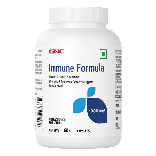 Zephivo GNC Immune Formula | 60 Veg Capsules | Strengthens Immune System | Reduces Common Cold Risks | Protects Against Infections | Vitamin C, Zinc, Amla & Vitamin B6 | For Men & Women