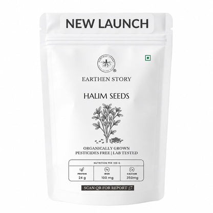 Earthen Story Edible Halim Seeds, 500g | Aliv Seeds | Rich in Iron & Fibre | For Laddu, Drinks, Smoothies & Daily Nutrition