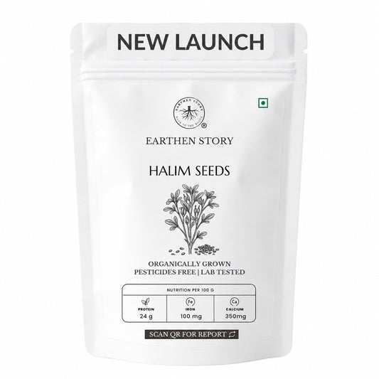 Earthen Story Edible Halim Seeds, 500g | Aliv Seeds | Rich in Iron & Fibre | For Laddu, Drinks, Smoothies & Daily Nutrition