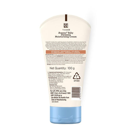 Aveeno Baby Dermexa Moisturising Cream 100G With Triple Oat Complex And Ceramides To Soothe And Relieve Dry, Itchy, Sensitive Skin|Us Pediatrician Recommended|No Added Fragrance, Cortisone Or Dyes