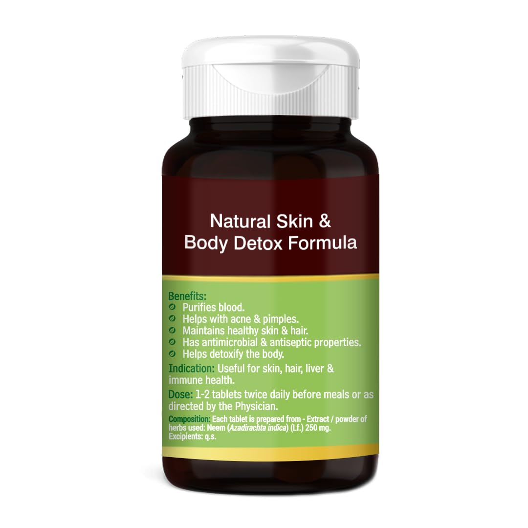 Baidyanath Neem - 60 Tablets | Ayurvedic Neem Extract Supplement | Supports Skin Health, Liver Function & Daily Detox |