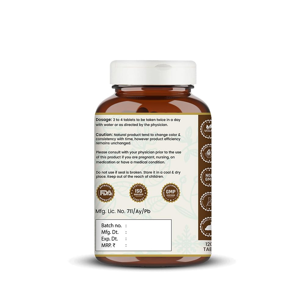 Arjuna 60 Capsules 450 mg Organic | Terminalia Arjuna | For Healthy Heart | Herbal Supplements (Pack of 1)