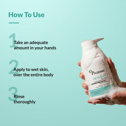 Fixderma Dewrav Body Wash for Dry & Sensitive Skin with Shea Butter & Ceramide Complex | Deep Hydration & Repair Skin Barrier | Soap Free Formulation | Body Wash Shower Gel for Men & women - 250 ml