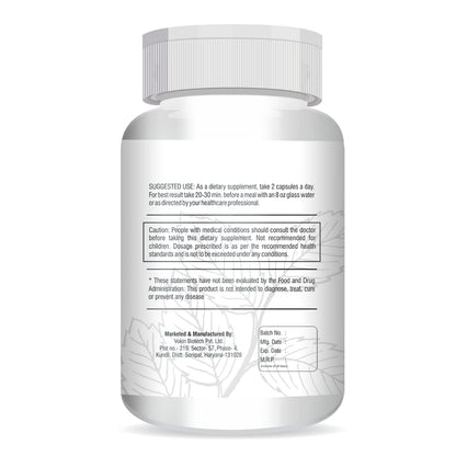 Supplement bottle with label on a white background