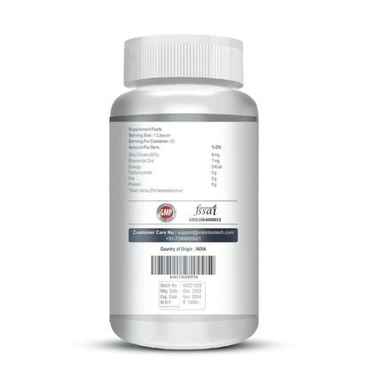 Supplement bottle with label on a white background