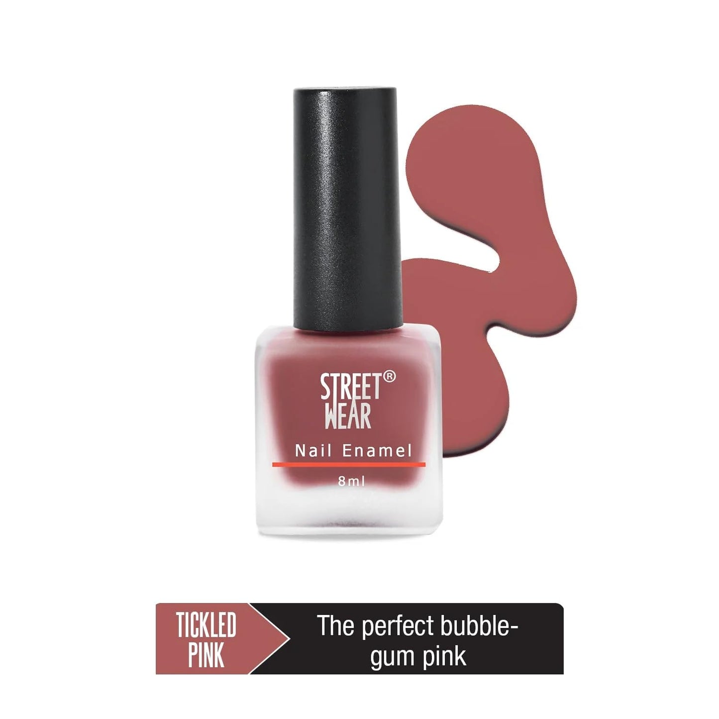 Street Wear Matte Nail Enamel, Tickled Pink, 8ml