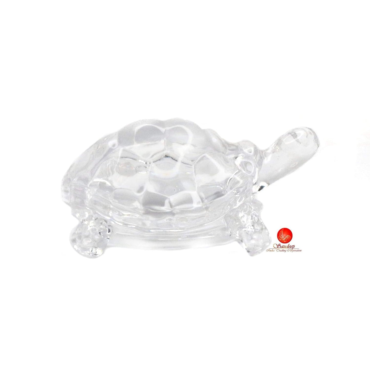 SAUDEEP INDIA Feng Shui Crystal Tortise for Good Luck | Turtle for Vastu Home Decor | Kachua Idol & Figurine for Office Table and Desk Decor(Only Turtle)