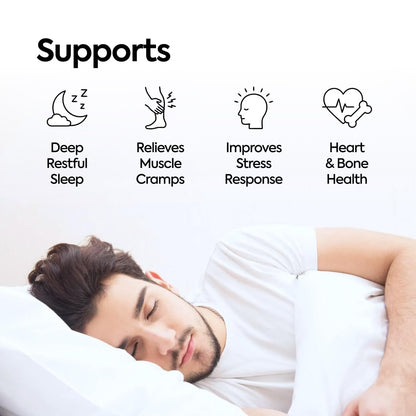 NatXtra Magnesium Glycinate Supplement | Supports Sleep Quality, Relaxation & Muscle Ease | 30 Veg Capsules
