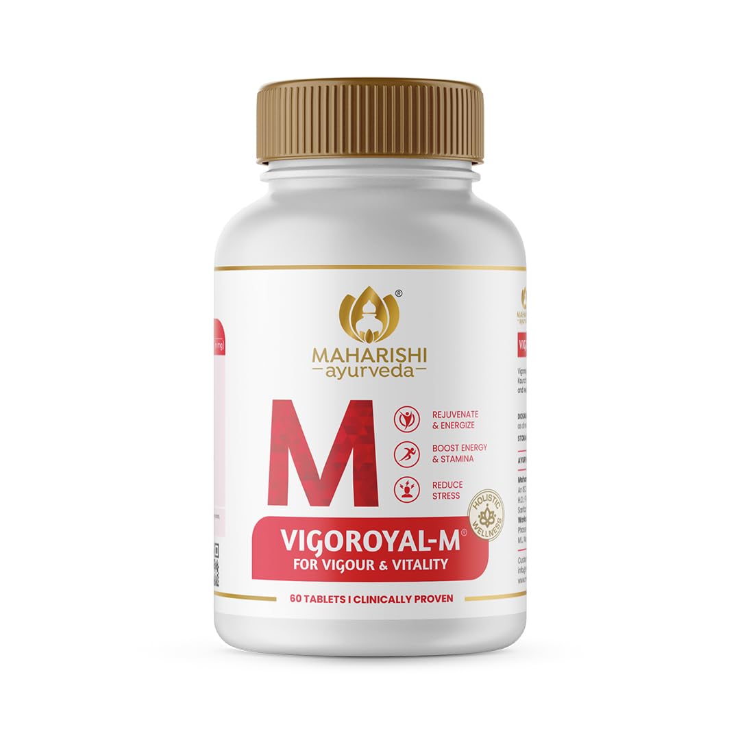 Zephivo Maharishi Ayurveda Shilajit Tablets | Vigoroyal M- Infused with Original Shilajit | Natural Shilajeet - 60 tablets
