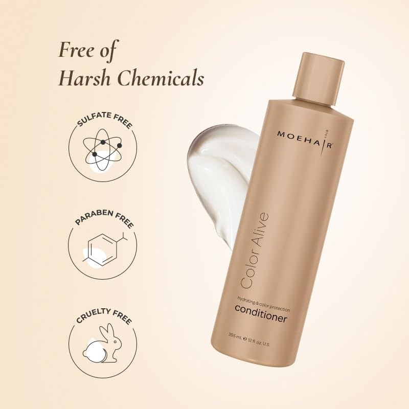 Moehair Color Alive Conditioner - 355ml | Improves hydration, Smoothens frizz, Nourishment, soothes colored hair
