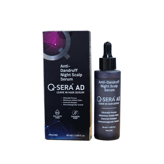 Q-SERA AD Anti-Dandruff Night Scalp Serum | Postbiotic Formula for Recurrent Dandruff & Mild-to-Moderate Seborrheic Dermatitis | 7-Day Visible Action | Leave-In, Non-Greasy | 50 ML
