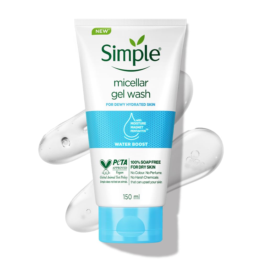 Simple micellar gel wash tube on a white background