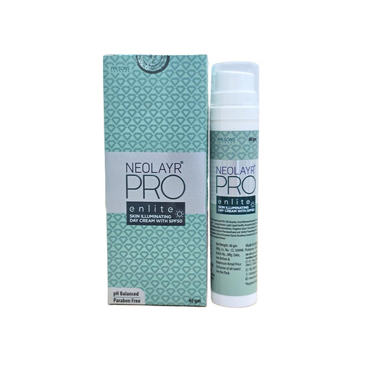 NEOLAYR Pro Enlite Skin Illuminating Day Cream | Manage Hyper-Pigmentation with SPF 50 | Biomimetic Peptide & Scotch Pine Bark Extract | 40 GM