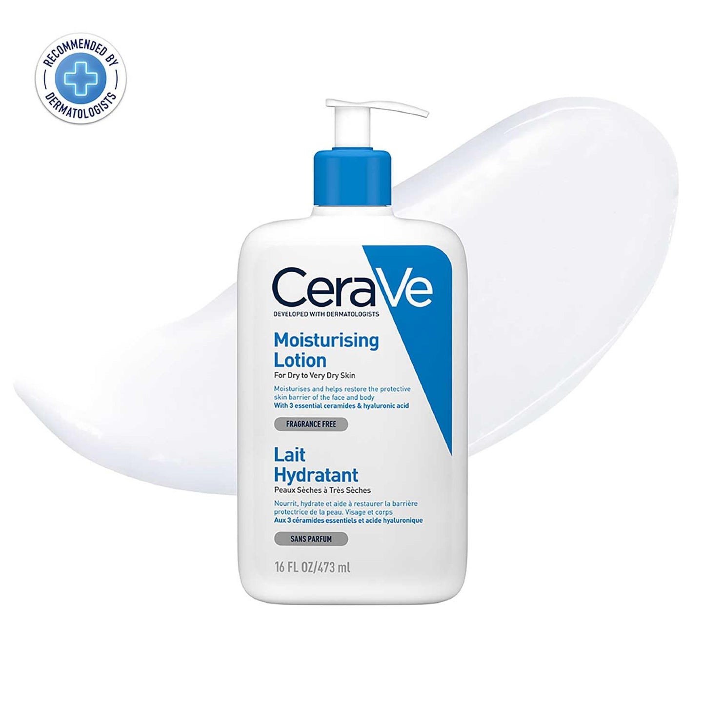 CeraVe moisturizing lotion bottle on a white background