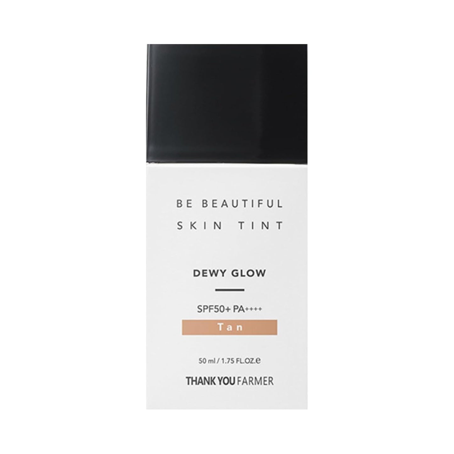 THANKYOU FARMER Be Beautiful Skin Tint (Tan) 3-in-1 Hydrating Tinted Moisturizer, Primer & SPF50+ Sun Protection, Lightweight Daily Base Makeup, Natural Sheer Coverage, Even Skin Tone, Breathable, Dewy Finish for All Skin Types (50ml)