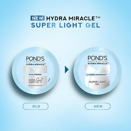Pond's Super Light Gel Oil Free Face Moisturizer 200 g | With Cera-Hyamino for Ultimate Soft Smooth Skin - Daily Use