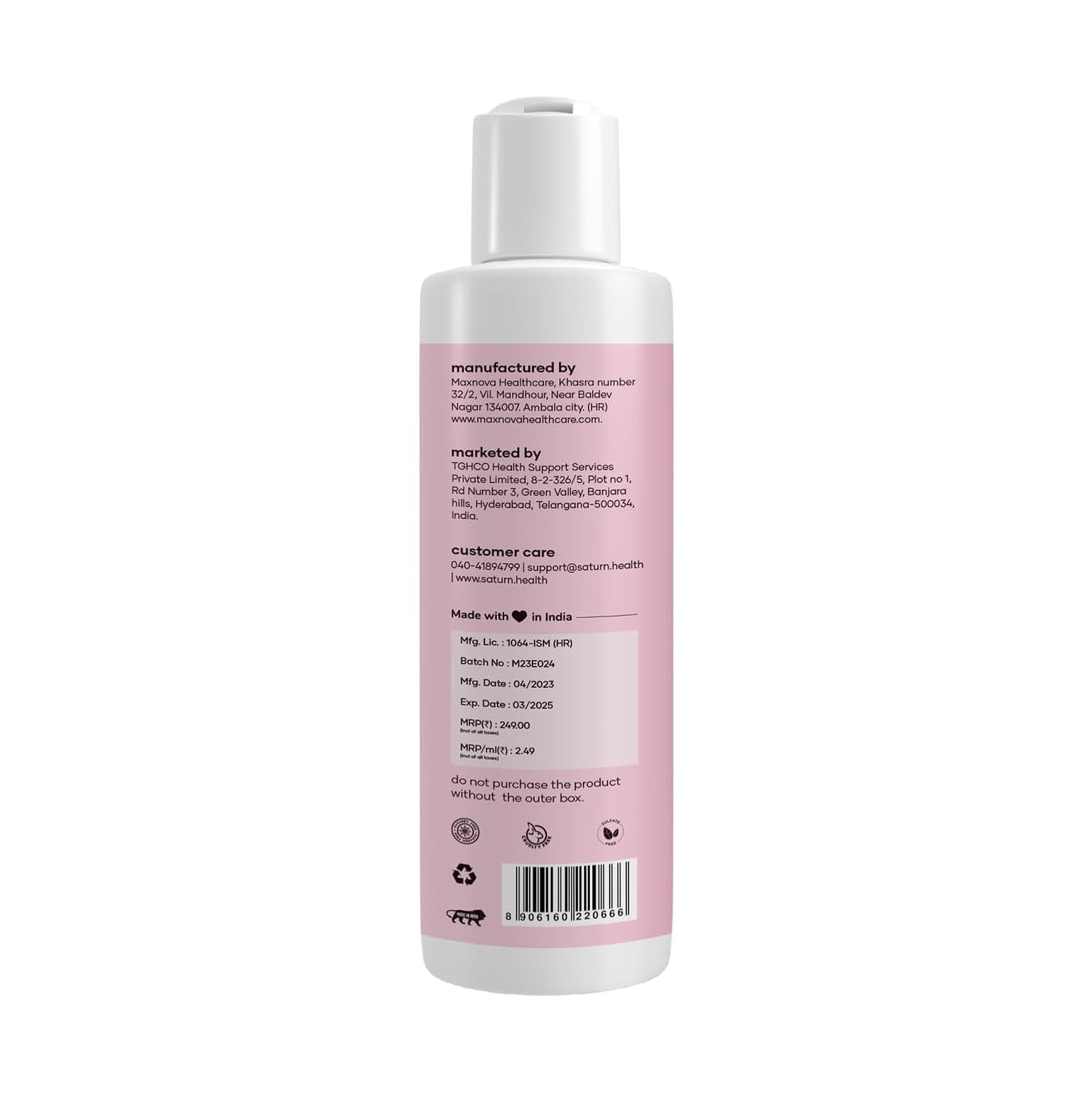 Saturn by GHC ProHygiene Intimate Wash | With Aloe Vera Extract & Tea Tree Oil, 100ml