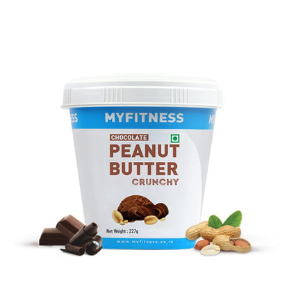 MYFITNESS Peanut Butter Chocolate Spread Crunchy | 23g Protein & 9g Fiber | Healthier Nut Butter Spread for Breakfast, Snacks & Bread Treats | Cholesterol Free | Zero Trans Fat
