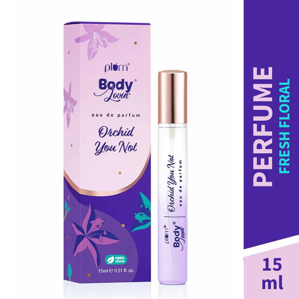 Plum BodyLovin' Orchid-You-Not Perfume | Long Lasting & Premium Fresh Floral Fragrance | Luxury Perfume For Women | Red Apple, Freesia & Musk Notes | Travel-Friendly | High On Fun (15 ml)