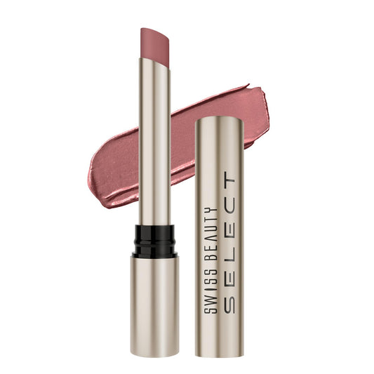Swiss Beauty Select High On Shine Creamy Lipstick | With Mirror-shine finish | Enriched with Vitamin E | Shade- Supreme Nude, 1g |