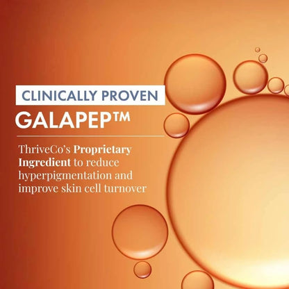 Advertisement for Galapep with bubbles on an orange background