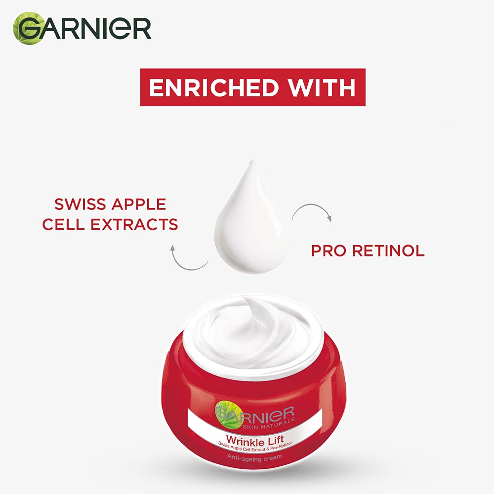 Garnier Skin Naturals, Anti-Ageing Cream, Moisturizing, Forming & Smoothing, Wrinkle Lift, 40 g