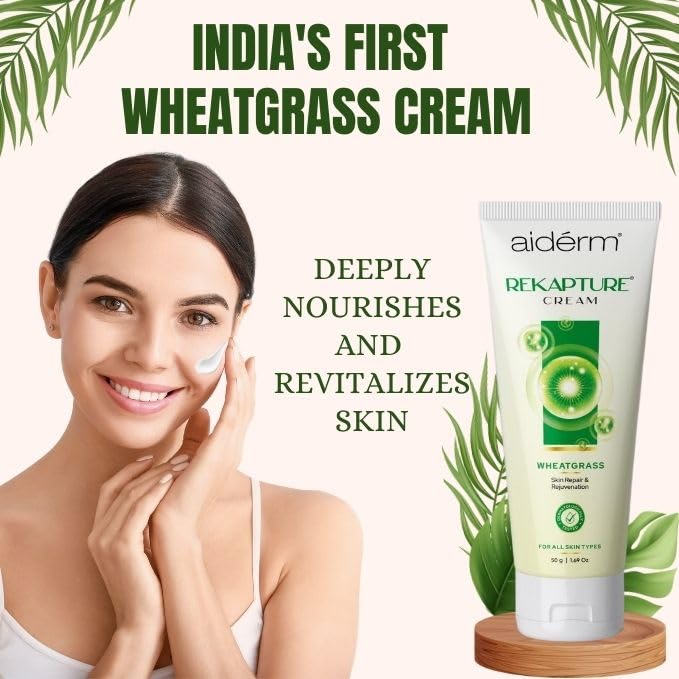 Rekapture – (Wheatgrass) Cream for skin Repair, recovery & rejuvenation – 50 G