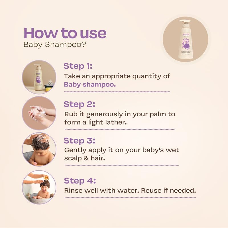 Maate Baby Shampoo (400 ml) | Deep Cleanses, Nourishes Scalp & Hair | With Ayurvedic Herbs like Shikakai & Amla | Baby Shampoo For Kids 0-12 Years | Baby Hair Shampoo | Tear Free & Chemical Free