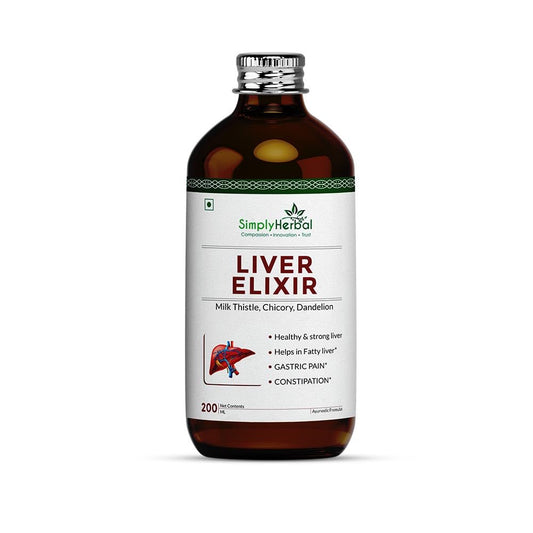 Simply Herbal Super Liver Elixir, Milk Thistle, Chicory, Dandelion | Healthy & Strong Liver, Boost Metabolsim & Improves Digestion (Pack of 1) 200ml each