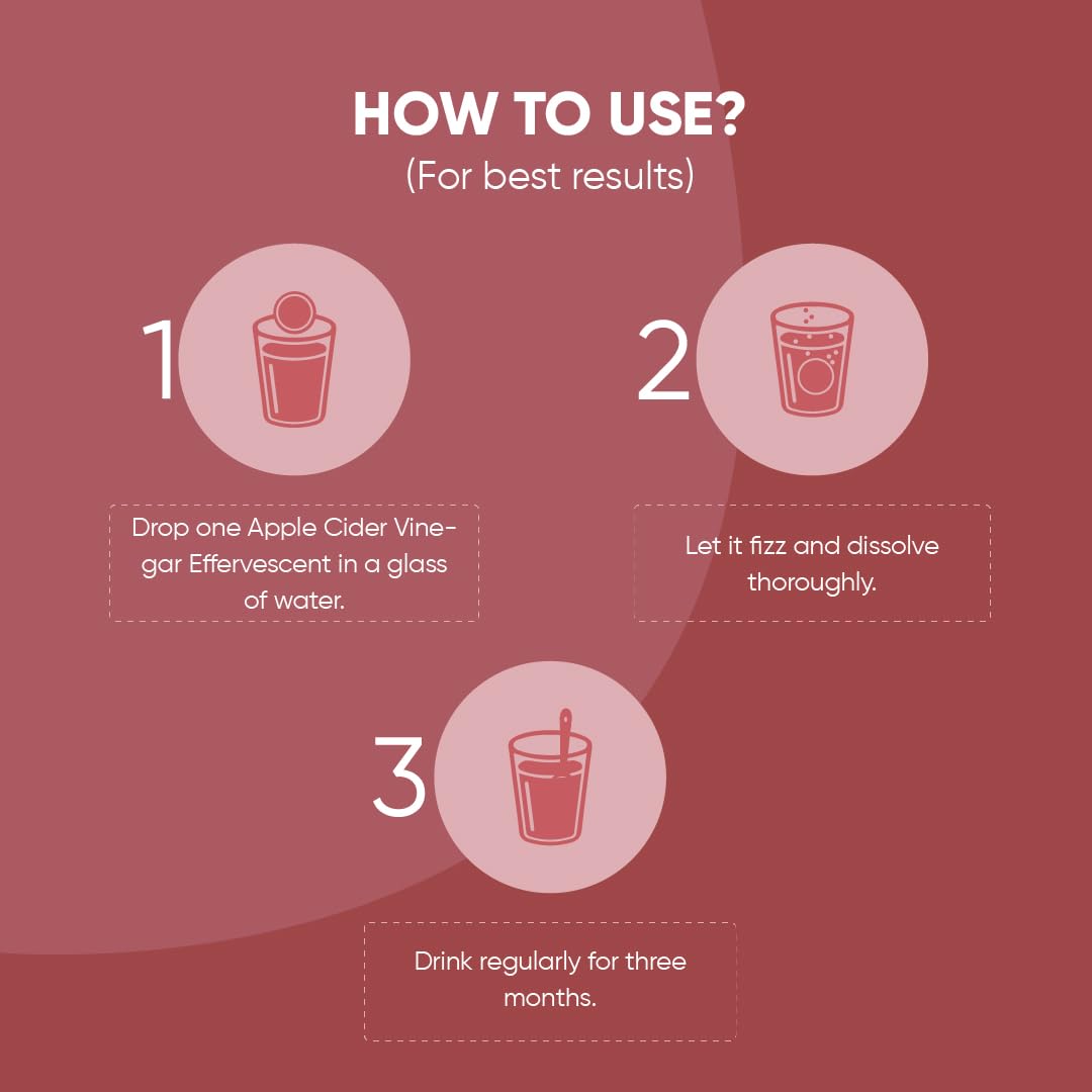 Dr. Vaidya's Apple Cider Vinegar Effervescent Tablet with Mother | ACV Detox & Weight Loss Tablets | Aids Digestion & Gut Health; Boosts Metabolism | Fat Burner for Men & Women | 15 Tablets