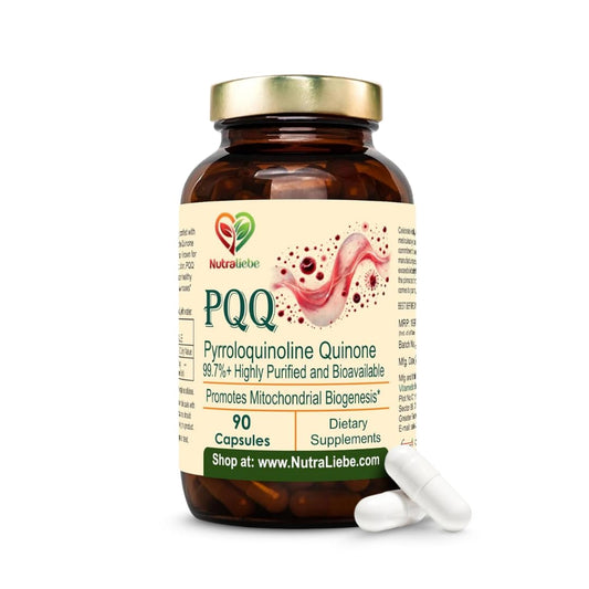 Nutraliebe PQQ 20 mg – Pyrroloquinoline Quinone Supplement – Cellular Energy & Mitochondrial Support – High Absorption – 90 Capsules