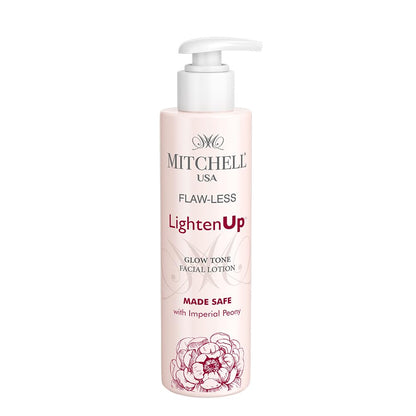 Mitchell USA Flawless Lighten Up Glow toner | hydrating face toner with imperial peony petal, alpha arbutin and vitamin E | Korean-inspired pore tightening and brightening toner for glowing skin | for women and men | 100 ml