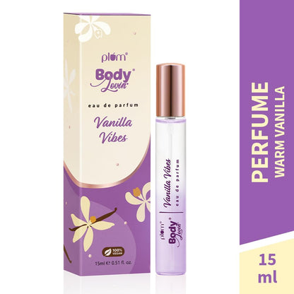 Plum BodyLovin' Vanilla Vibes Perfume | Long Lasting & Premium Warm Fragrance | Luxury Perfume For Women | Sweet, Warm & Irresistible Notes of Vanilla | Travel Friendly | High On Fun | 15ml