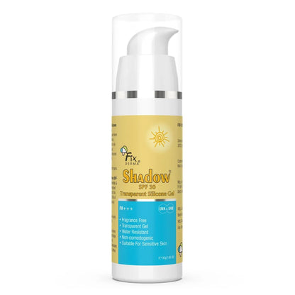 Fixderma Shadow Sunscreen SPF 30 PA+++ Transparent Silicone Gel | For Acne prone and Sensitive Skin | Light Weight, Oil-Free & Water Resistant | Non-Comedogenic Sunscreen | for Women & Men - 30gm