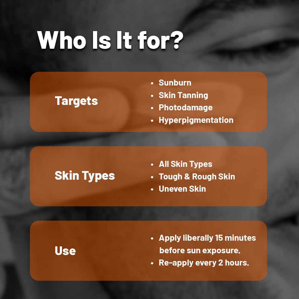 HIVADO Men’s Sunscreen Moisturiser SPF 50 PA++++ 50ml | No White Cast | Lightweight, Non-Greasy Hydrating & Brightening Formula | UVA + UVB Broad Spectrum Sun Protection | With Mimiskin™ | For All Skin Types