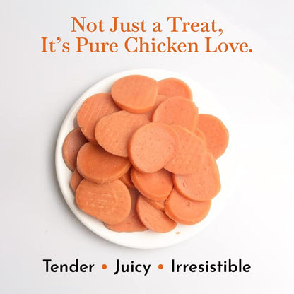 PETS EMPIRE O'Dog Chicken Circular Chips, Healthy Dog Treats, Chewy Dogs Bites for Training and Feeding, Made with Real Chicken, Non-Vegetarian Pup Snacks for Dogs, Puppies - 100g