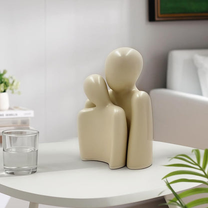 CraftVatika Romantic Couple Statue Home Decoration Items for Living Room, Modern Abstract Couple Sculpture Set, Valentine Gift for Girlfriend Boyfriend Husband Wife Her Him, Table Decor Home