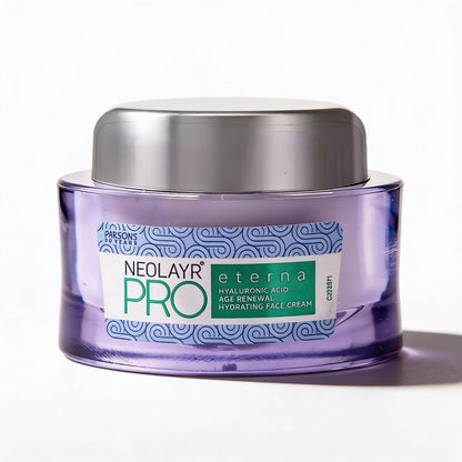 NEOLAYR PRO ETERNA HYALURONIC ACID AGE RENEWAL HYDRATING FACE CREAM | With Hyaluronic Acid, Ceramide Complex | Prevents Premature Signs of Ageing | Lifts & Plumps up the skin | 40 GM