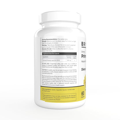 Supplement bottle with label on a white background