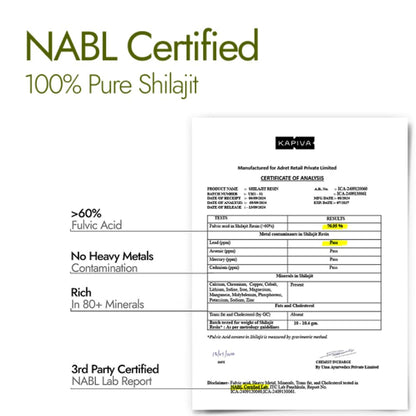 Kapiva Shilajit/Shilajeet Gold Resin - 20g | 500mg/Serving | 40 Servings | Boost Muscle Growth & Stamina | Contains 24 Carat Gold | 100% Ayurvedic