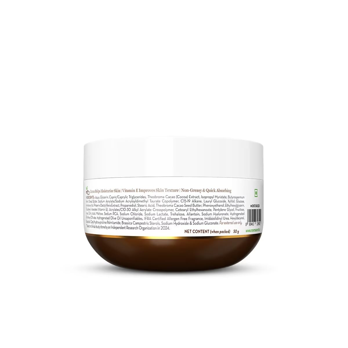 Mamaearth Cocoa Rich Moisturizing Cream with Cocoa Butter & Vitamin E for Deep Nourishment - 50 g | 24 Hrs Long-lasting Moisturization | For Face, Hand & Body | Non-Greasy & Quick Absorbing